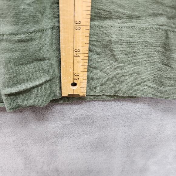 Briggs Sundress Women XXL Army Green Linen Blend Ruffle Tank Dress Summer Casual - Picture 12 of 12